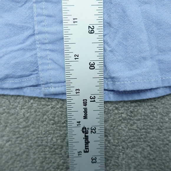 Izod Jeans Button Up Shirt Men's Size XL Blue Long Sleeve Collared 100% Cotton - Picture 6 of 11